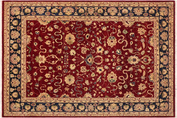 handmade Traditional Kafkaz Chobi Ziegler Red Blue Hand Knotted RECTANGLE 100% WOOL area rug 9 x 12